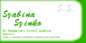 szabina szinko business card